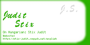 judit stix business card